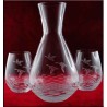 Coffret Carafe et 2 verres "Canards"