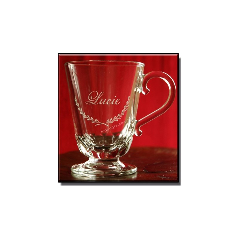 Mug gravé Prénom et décor