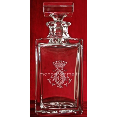 Carafe Cristal Austin Monogrammée Carafe Cristal Austin Monogrammée